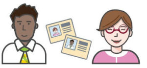 business card exchange no text